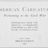 American caricatures pertaining to the Civil War