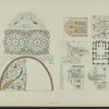 Detali mozaichnoi ornamentatsii s zolotym fonom na svode zaly Rodzhiera II, v Palermo, XI v.-Tserkov' Dafnenskago monastyria, bliz Afin, IX v.