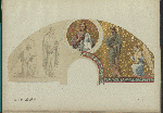 Stennaia zhivopis' v pravoslavnoi tserkvi v Baden-Badene, ispolnennaia v 1882-1883 g. Verkhniaia chast' rospisi altarnoi absidy