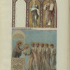 Stennaia zhivopis' v pravoslavnoi tserkvi v Baden-Badene, ispolnennaia v 1882-1883 g. Pravaia storona srednei chasti rospisi altarnoi absidy
