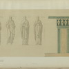 Stennaia zhivopis' v pravoslavnoi tserkvi v Baden-Badene, ispolnennaia v 1882-1883 g. Levaia storona nizhnei chasti rospisi altarnoi absidy i ornamentatsiia po neiu