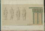 Stennaia zhivopis' v pravoslavnoi tserkvi v Baden-Badene, ispolnennaia v 1882-1883 g. Levaia storona nizhnei chasti rospisi altarnoi absidy i ornamentatsiia po neiu
