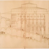 Proekt novago teatra dlia Tiflisa, sochinennyi v 1887-1888 g.prodol'nyi razrez vsego zdaniia za iskliucheniem stseny