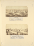 Moscow. Panoramic view of the City (and Kokoreff Hotel); Moscow. General view of the Kremlin (taken from the wovden bridje [sic].) [Photographer: I. Daziaro]