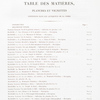 Table des matières, planches et vignettes.