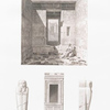 Debut. a. Innere Ansicht der mittleren Kammer; b. Tabernacel; c, d. Deckel eines Mumien-Sarges.