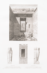 Debut. a. Innere Ansicht der mittleren Kammer; b. Tabernacel; c, d. Deckel eines Mumien-Sarges.