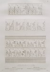 Debut. Bas-Reliefs: e. auf der Façade, f. In der ersten Kammer, g. in dem Vestibul.