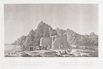 Tefah. Ansicht des nach Süden gelegenen Monuments, mit dem Granit Gebirge im Hintergrunde.