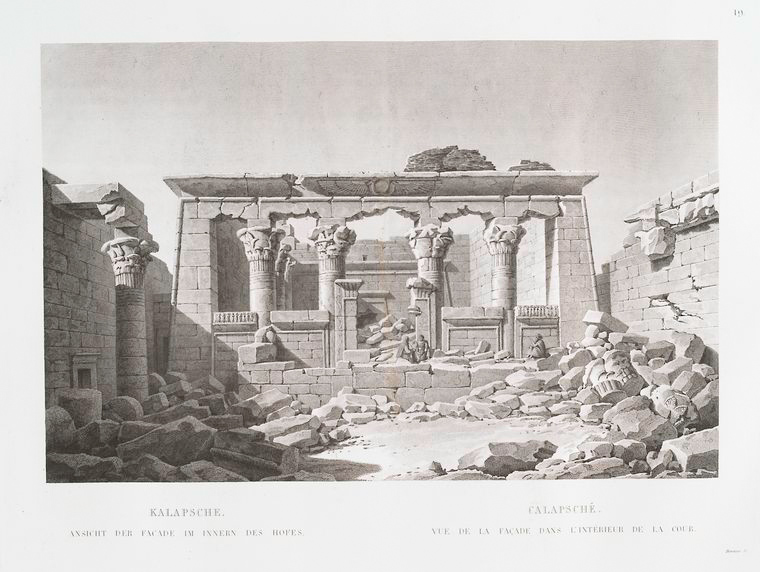 Antiquités de la Nubie, ou, Monumens inédits des bords du Nil, situés entre la première et la seconde cataracte. Ouvrage faisant suite au grand ouvrage de la Commission d'Égypte; dédié au roi  F.C. Gau. 1819 