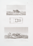 Grundriss und Ansichten eines Monuments zu Kesseh. = Plan et vues d'un monument à Kesseh.