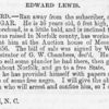 Edward Lewis; Arrival from North Carolina.