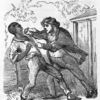Knifing his victim.