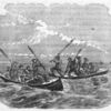 Fight in Chesapeake Bay; Crossing the bay in a batteau.
