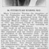 Mary Fitzbutler Waring, M.D.