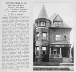 Appomattox Club; 3632 Grand Blvd.; Douglas 2463-2603; S. A. T. Watkins, President; F. S. Stephens, Secretary.