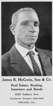 James B. Mcgwin, Son & Co.; Real estate, renting, insurance and bonds; 3252 Indiana Ave., Telephones Douglass 3554-3647, Chicago, Ill.