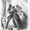 Arrival home, and first meeting with his wife and children.