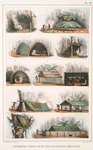 Différentes formes de huttes des sauvages bréziliens [brésiliens].