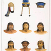 Coiffures, et suite de têtes de différentes castes sauvages. [4. Miranha; 5. Coroado de la province de Goyas; 6. Mundrucù (Mondroucou); 7. Arara; 8. Boronò; 9. Yupuà (Youpoua)].