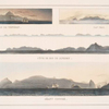 [Vue de la côte de Rio-Janeiro:] Pic de Ténérif; Cap Frio; Côte de Rio de Janeiro [above]; Géant couché [below].