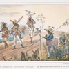 Nègres chasseurs rentrant en ville [left]. Le retour des nègres d'un naturaliste [right].