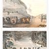 Exploitation d'une carrière de granit; Passage d'une rivière guéable.