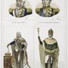 Le roi Don João VI; L'Empereur Don Pedro I-er [above]; Grand costume [below].