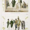 Costume des ministres; L'Empereur suivi d'un chambellan et d'un premier valet de chambre.
