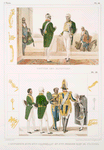 Costume des ministres; L'Empereur suivi d'un chambellan et d'un premier valet de chambre.