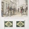 Quête nommée la folie de l'empereur du St. Esprit; Drapeau et pavillon brésiliens.