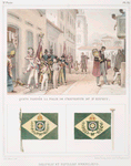 Quête nommée la folie de l'empereur du St. Esprit; Drapeau et pavillon brésiliens.