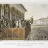 Acclamation de Don Pédro I-er Empereur du Brésil, au camp de Santa Anna, à Rio de Janeiro.