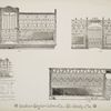 Decorative metalwork cashier grilles.