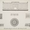 Decorative metalwork fences; Decorative metalwork grille; Decorative metalwork medallion; Decorative metalwork rosette.