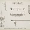Decorative metalwork grille; Decorative metalwork and glassware bottle; Decorative metalwork balustrades; Decorative metalwork foot rest; Decorative metalwork railings.