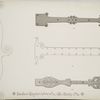 Decorative metalwork hinges.