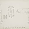 Decorative metalwork hinges.