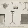 Decorative metalwork podium, toilet paper holder, sponge holder, soap holder, towel holder, coat rack, grille, radiator cover (?).