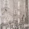 Autre vue de l'interieur de la cathedrale, representant la sortie de Leurs Majestes Imperiales, des ambassadeurs extraordinaires, des ministres etrangers, ets., ets