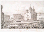 Retour de LL.MM.L'Empereur et L'Imperatrice au palais des anciens tsars, apres la ceremonie du Couronnement