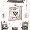 Dessins des insignes imperiaux, de l'etendard de l'Empire, et des trones des ancetres de S. M. L'Empereur