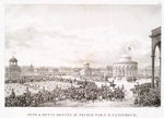 Vue de la fete et du repas donnes au peuple par S. M. L'Empereur, surla place dite Dievitchie-pole