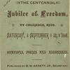 The Centennial Jubilee of Freedom at Columbus, Ohio, cover