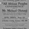 A true report on the All African Peoples Conference given by Mr. Michael Olatunji