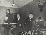 Domingo - Moore Debate: Left to right: W. A. Domingo, J. A. Rogers; Richard B. Moore, and George Weston