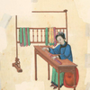 Woman making neckties