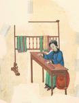 Woman making neckties