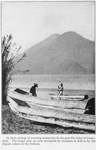 In their settings of towering mountains lie the gem-like lakes of Guatemala. The larger ones are now navigated by steamers as well as by the dugout canoes of the Indians.