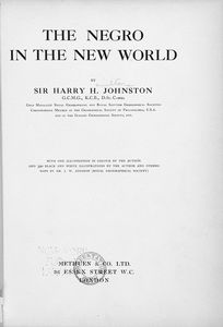The Negro in the New World